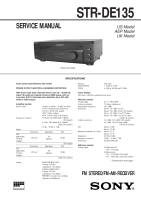 Sony STR-DE135 - Service Manual 